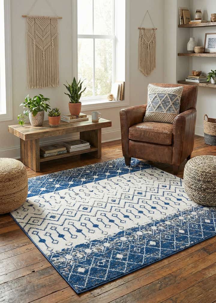 6' x 6' Moroccan Trellis Square Rug