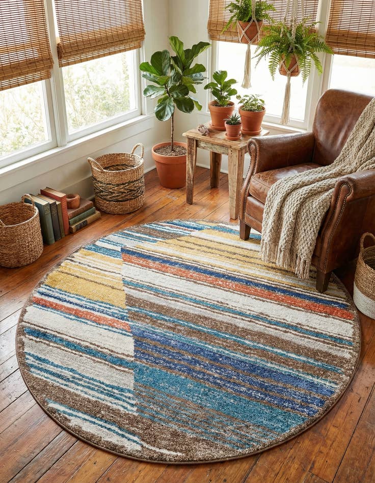 Detail image of 5' 3 x 5' 3 Aramis Round Rug