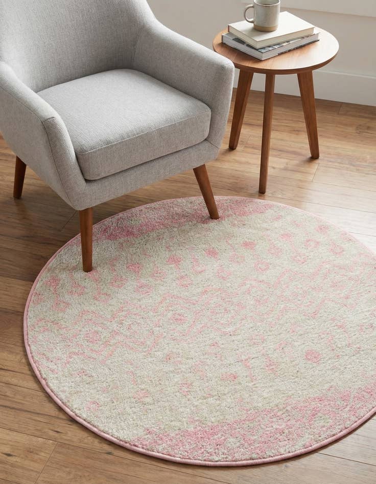 Detail image of 3' 3 x 3' 3 Moroccan Trellis Round Rug