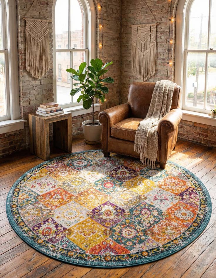 Detail image of 6' x 6' Carrington Round Rug