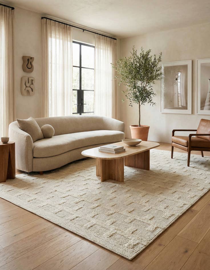 Detail image of 10' x 14' 1  Hand Woven Lana New Zealand Wool Rug