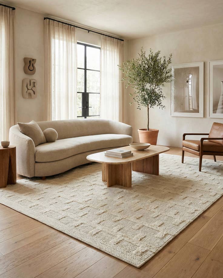 Detail image of 10' x 14' 1 Hand Woven Lana New Zealand Wool Rug