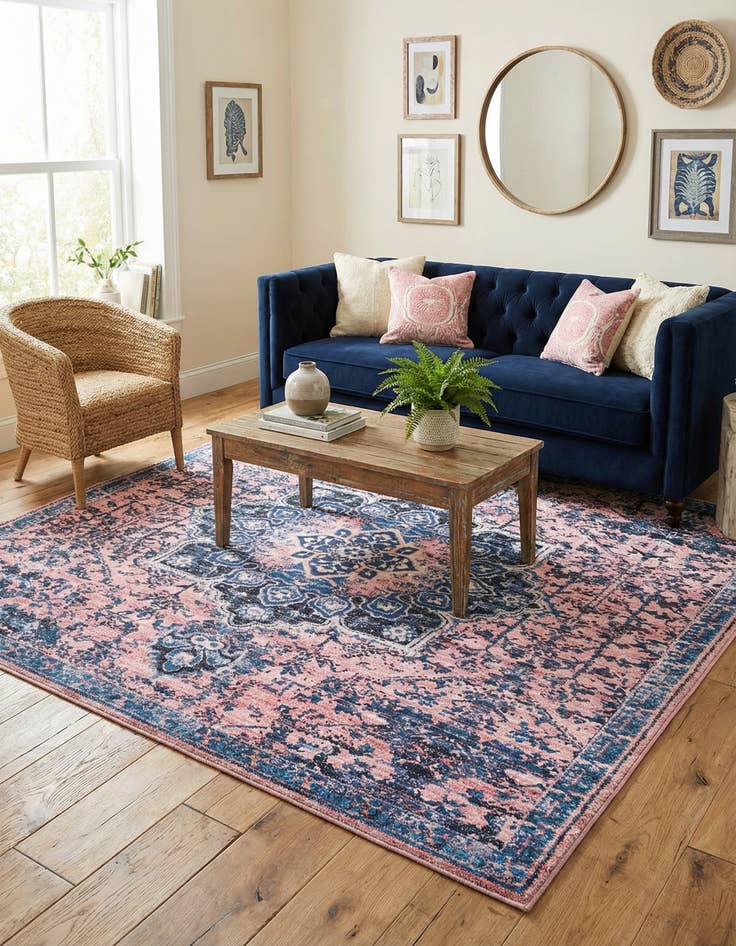 Detail image of 7' 10 x 7' 10  Washable Renaissance Square Rug