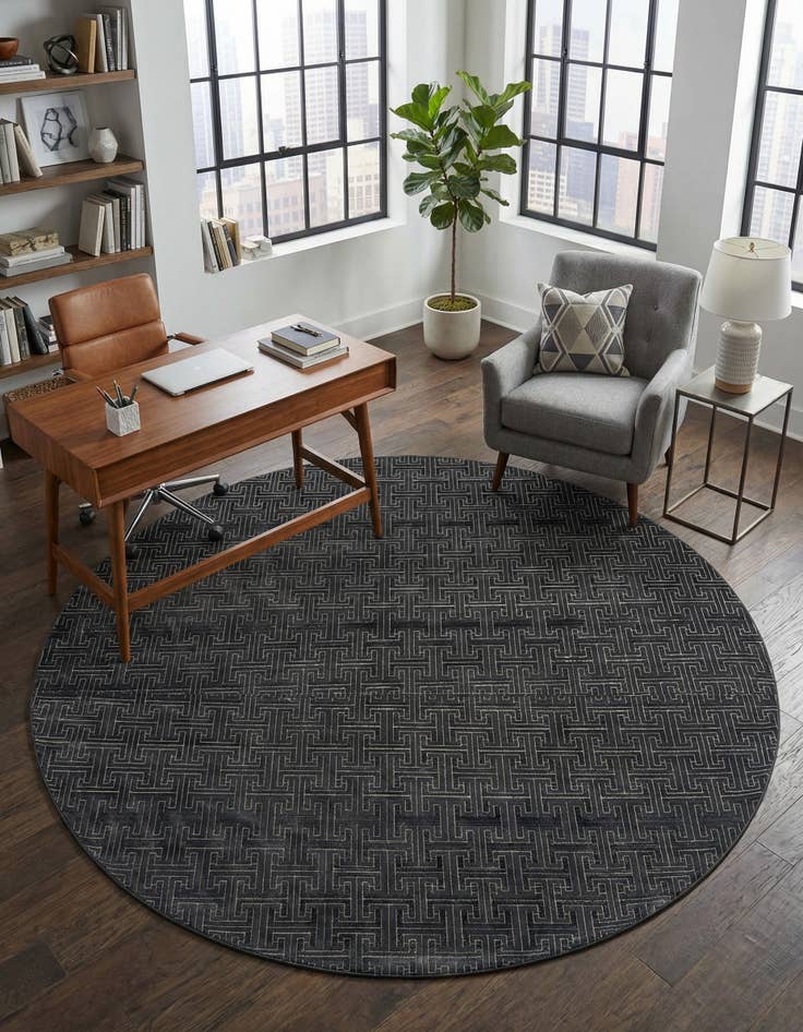 Detail image of Jill Zarin 8' x 8' Uptown Park Avenue Round Rug