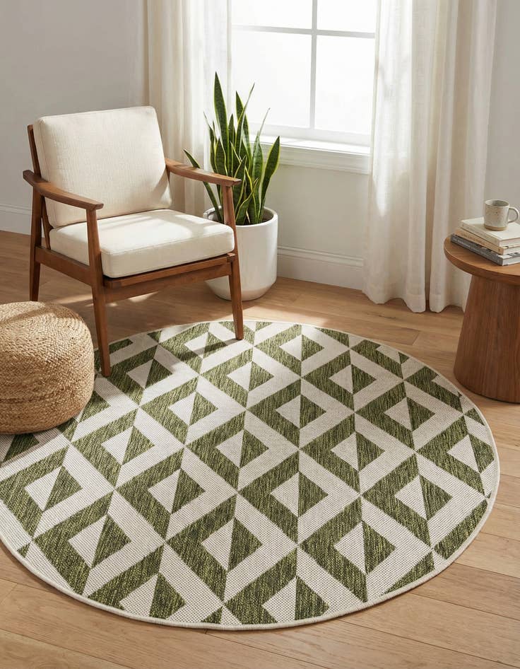 Detail image of  4' x 4'  Washable Jill Zarin Napa Indoor / Outdoor Round Rug