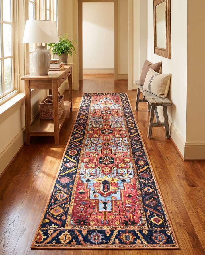2' 7 x 11' Easy-Clean Traditional Indoor / Outdoor Runner Rug