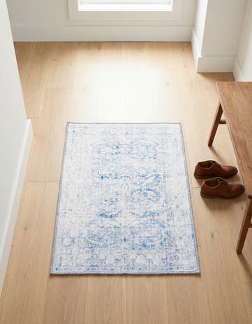 Blue Washable Timeless Rug