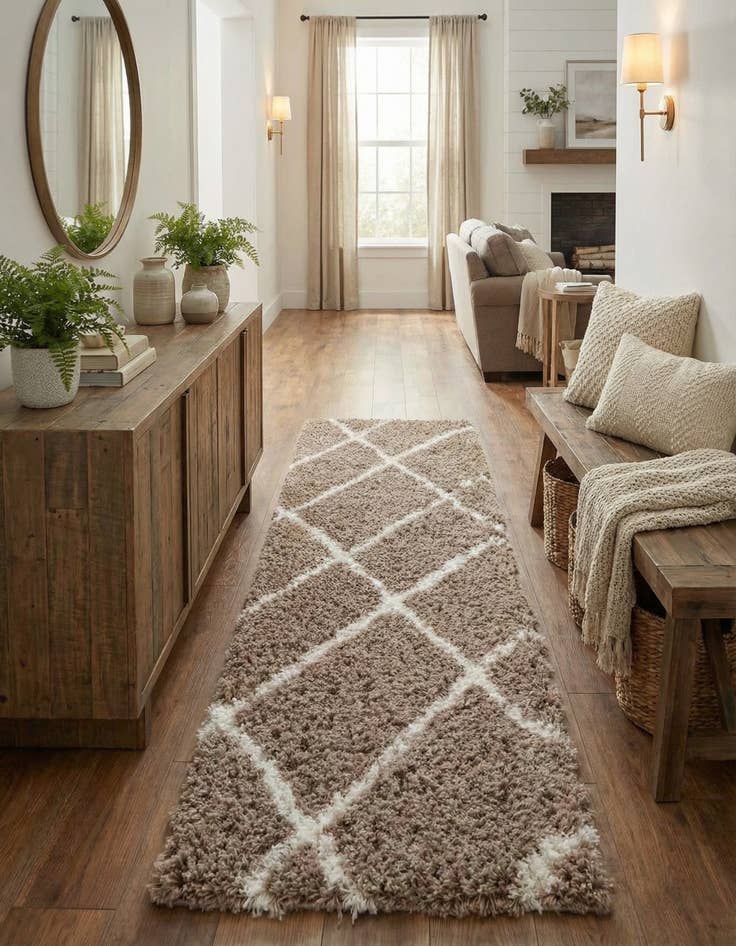 Detail image of 2' 7 x 10' Infinity Shag Runner Rug