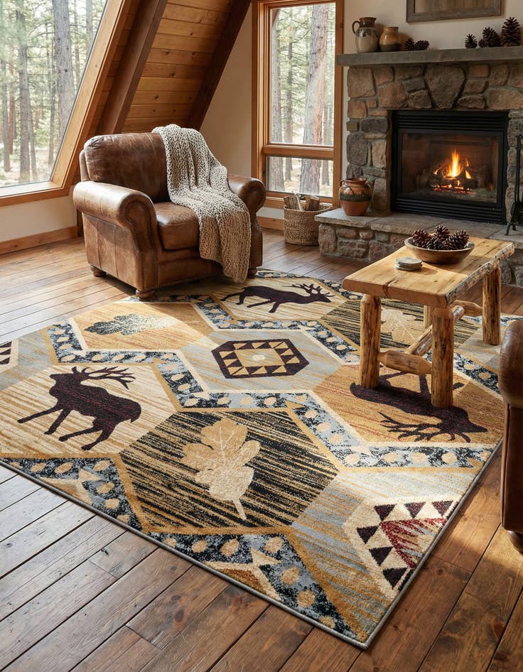 Detail image of 7' 10 x 7' 10 Pioneer Square Rug