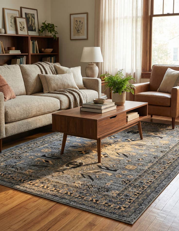 Detail image of 6' x 9' Heris Rug