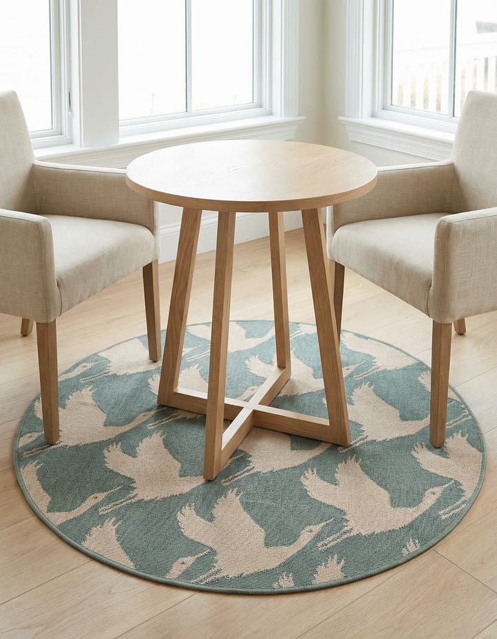4' x 4' Easy-Clean Coastal Indoor / Outdoo...