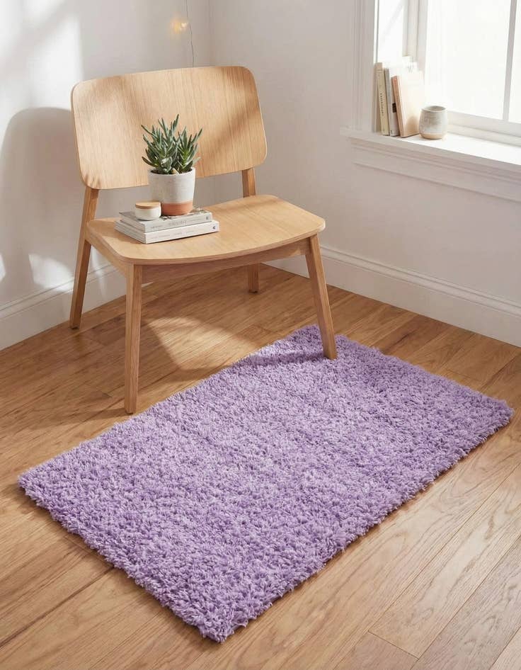 Detail image of 2' x 3' Solid Shag Rug