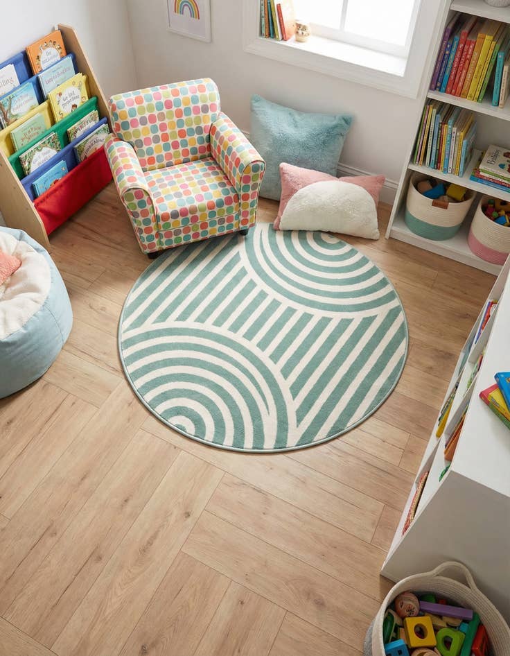 Detail image of 3' x 3' Whimsy Kids Round Rug