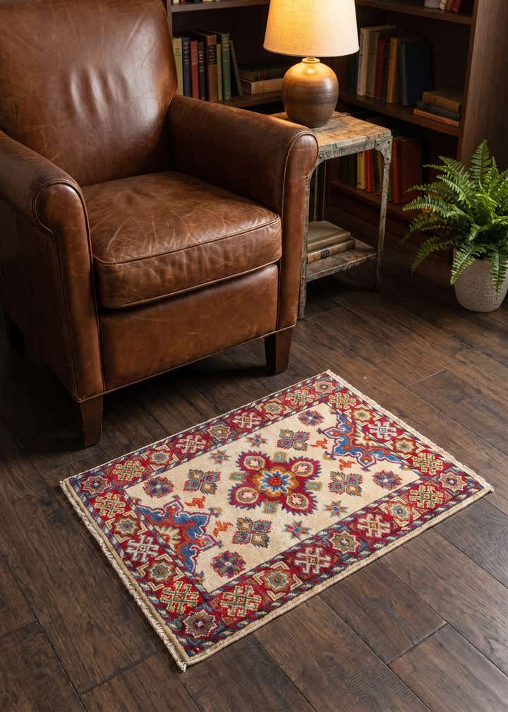 2' x 3' 1 Hand Knotted Kazak Rug