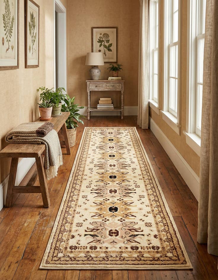 Detail image of 2' 7 x 10' Heriz Design Runner Rug