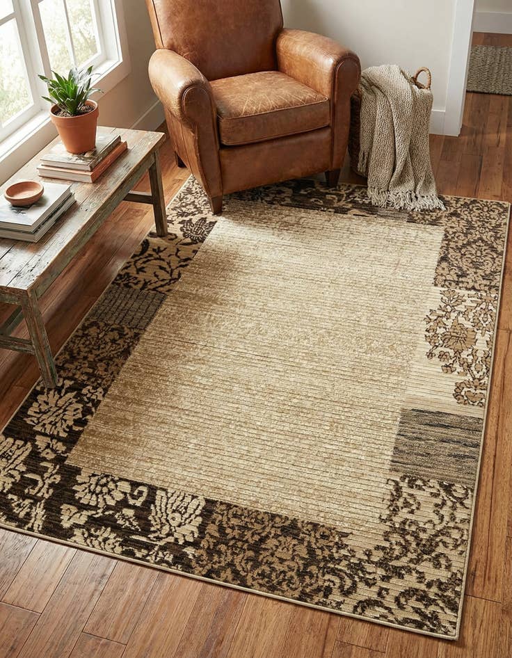 Detail image of 5' 3 x 7' 7 Cut and Loop Rug