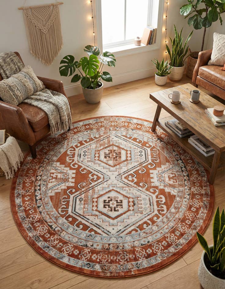 Detail image of 5' 3 x 5' 3 Charlotte Round Rug