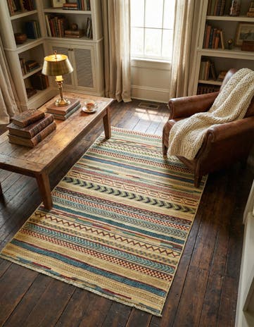 3' 5 x 4' 10 Hand Knotted Darya Rug