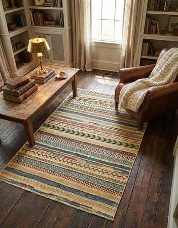3' 5 x 4' 10 Hand Knotted Darya Rug