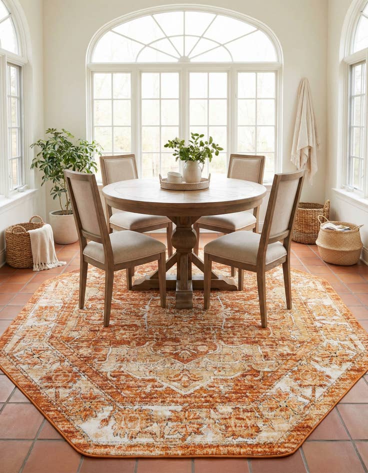 Detail image of 7' 10 x 7' 10 Isabella Octagon Rug