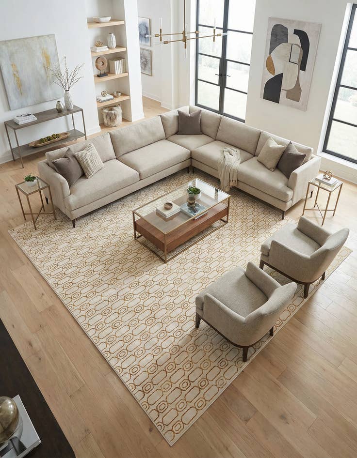 Detail image of 10' x 10' Vogue Geo Square Rug