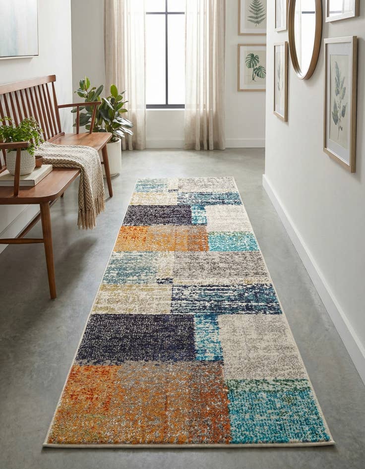 Detail image of 2' x 6' Washable Vivid Runner Rug