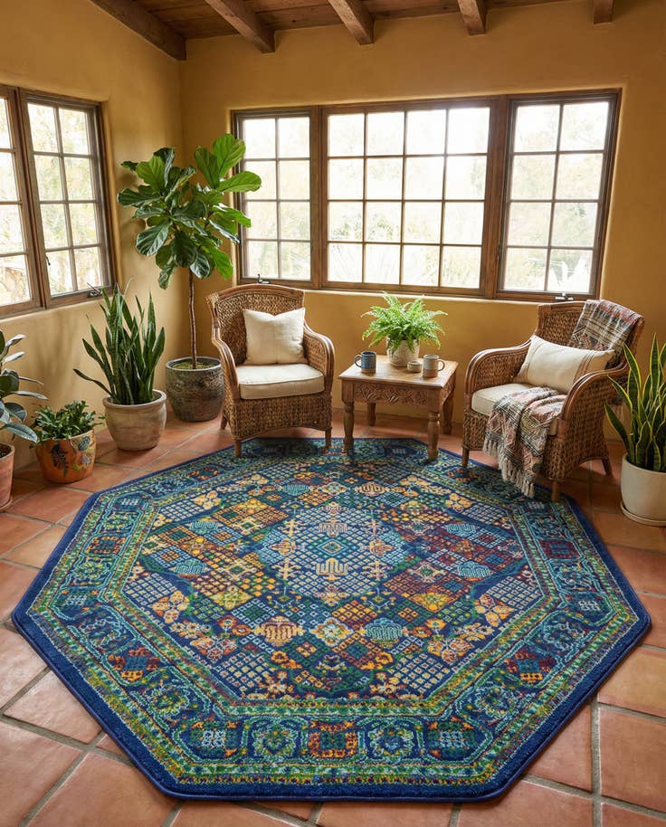 Detail image of 7' 10 x 7' 10 Calypso Octagon Rug