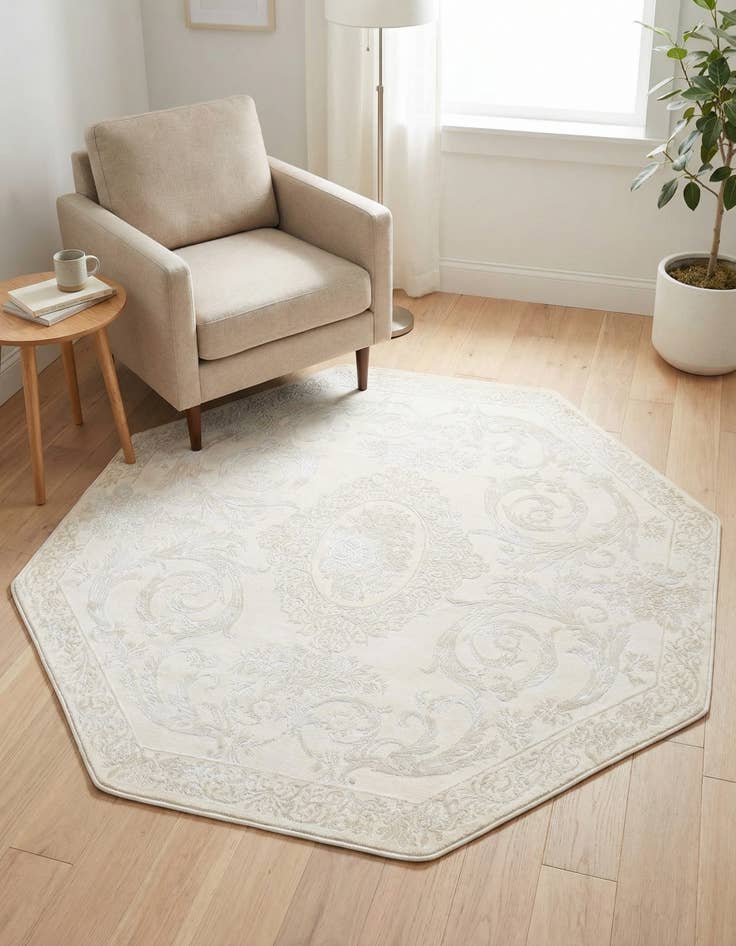 Detail image of 5' 3 x 5' 3 Finsbury Octagon Rug