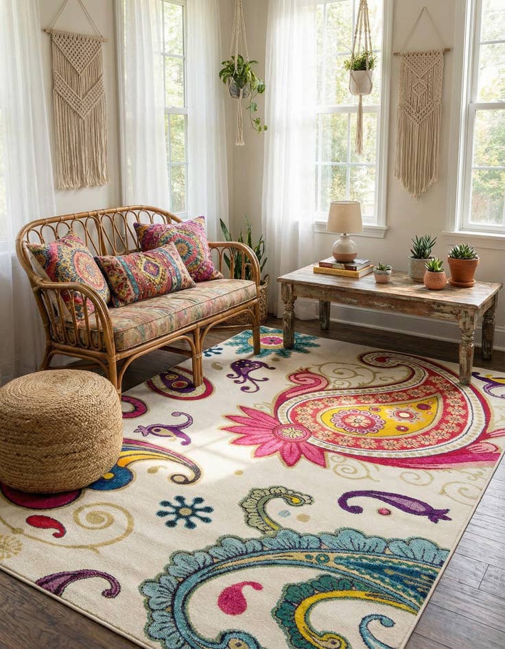 Detail image of 7' x 10'  Washable Casablanca Rug