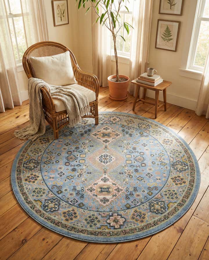 5' 3 x 5' 3 Kamala Washable Round Rug