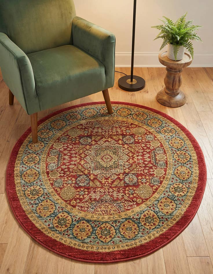 Detail image of 3' 3 x 3' 3 Amina Round Rug
