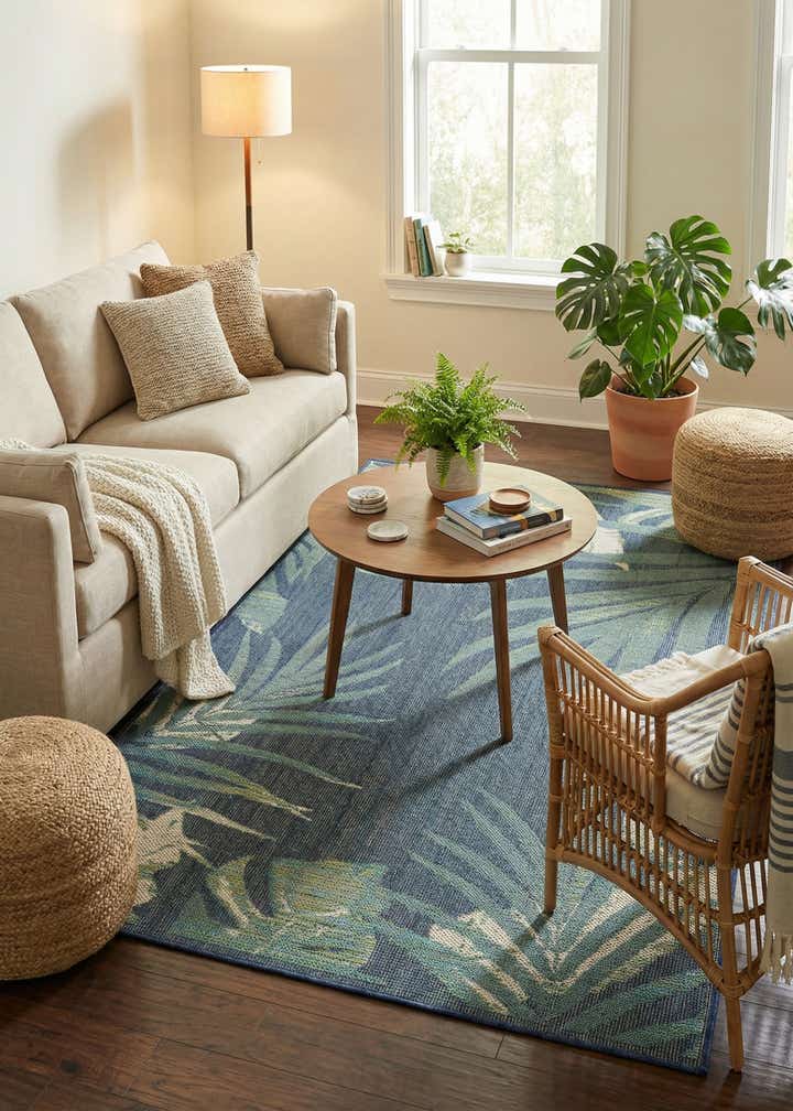 5' 3 x 7' 7 Easy-Clean Baja Indoor / Outdoor Rug