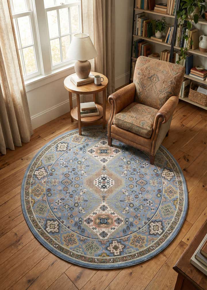 7' 10 x 7' 10 Kamala Washable Round Rug