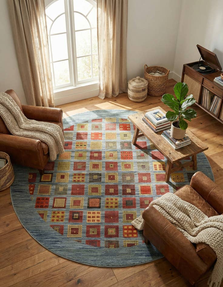 Detail image of 8' x 8' Kashkuli Gabbeh Round Rug