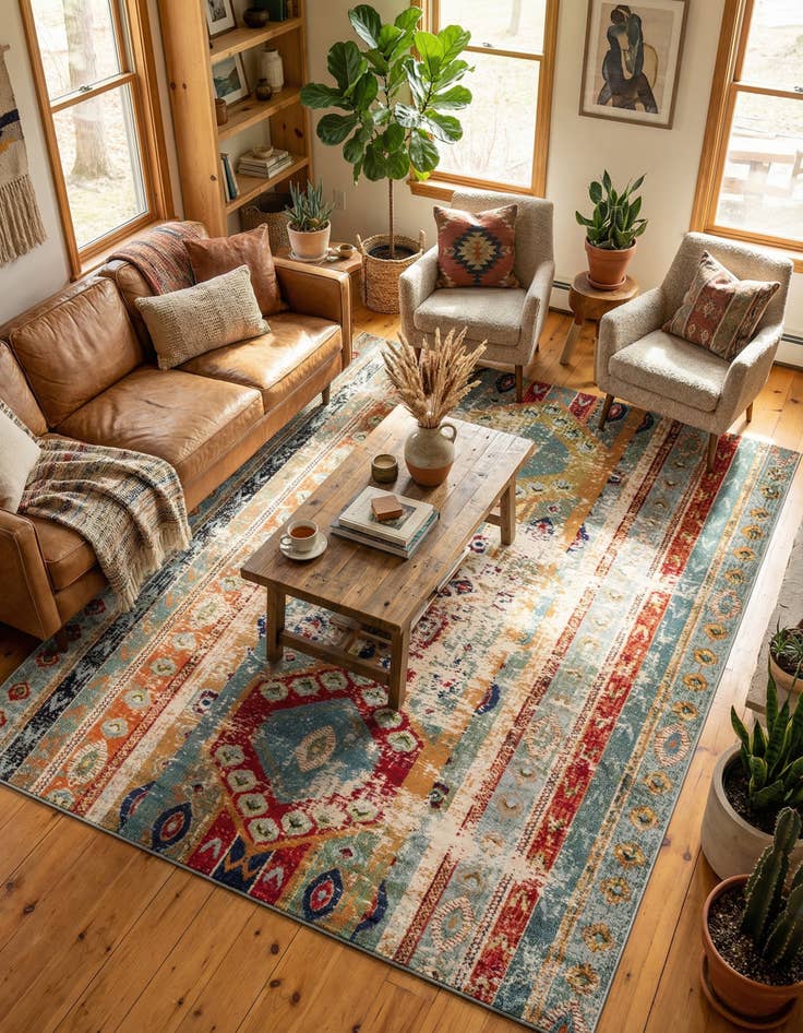 Detail image of 10' x 13' Washable Mesa Rug