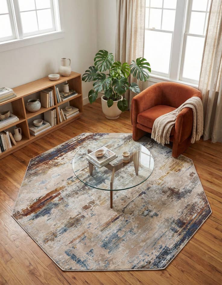 Detail image of 7' 10 x 7' 10 Deepa Octagon Rug