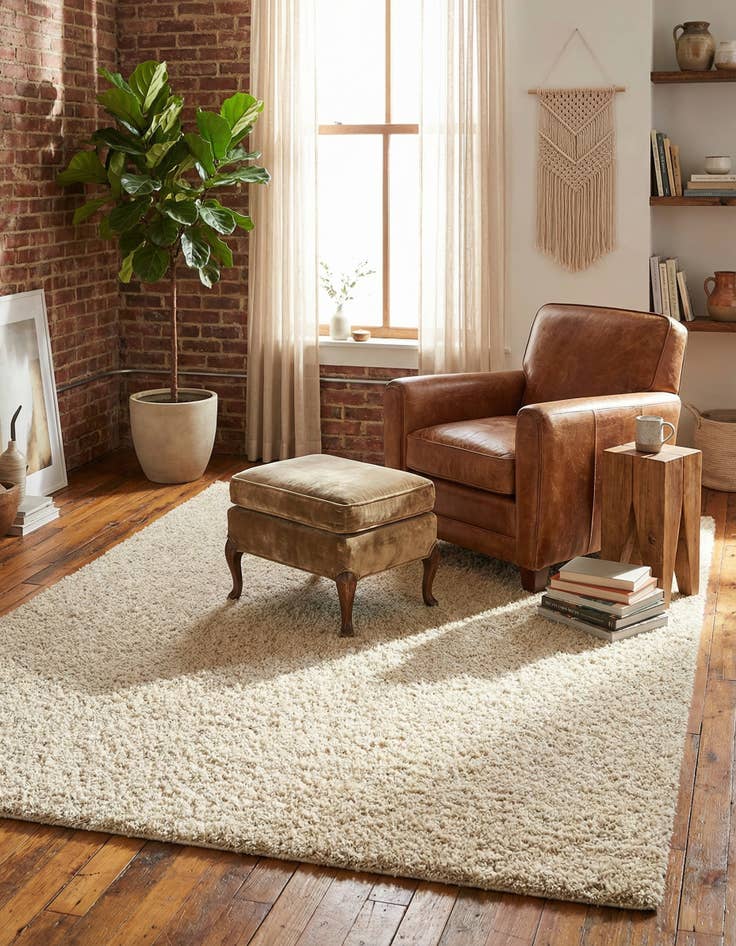 Detail image of 6' x 9' Solid Shag Rug