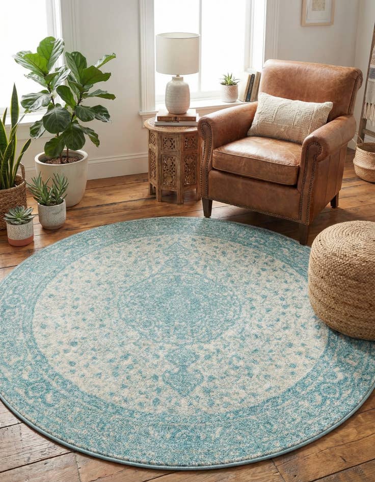 Detail image of  5' 3 x 5' 3 Dover Round Rug