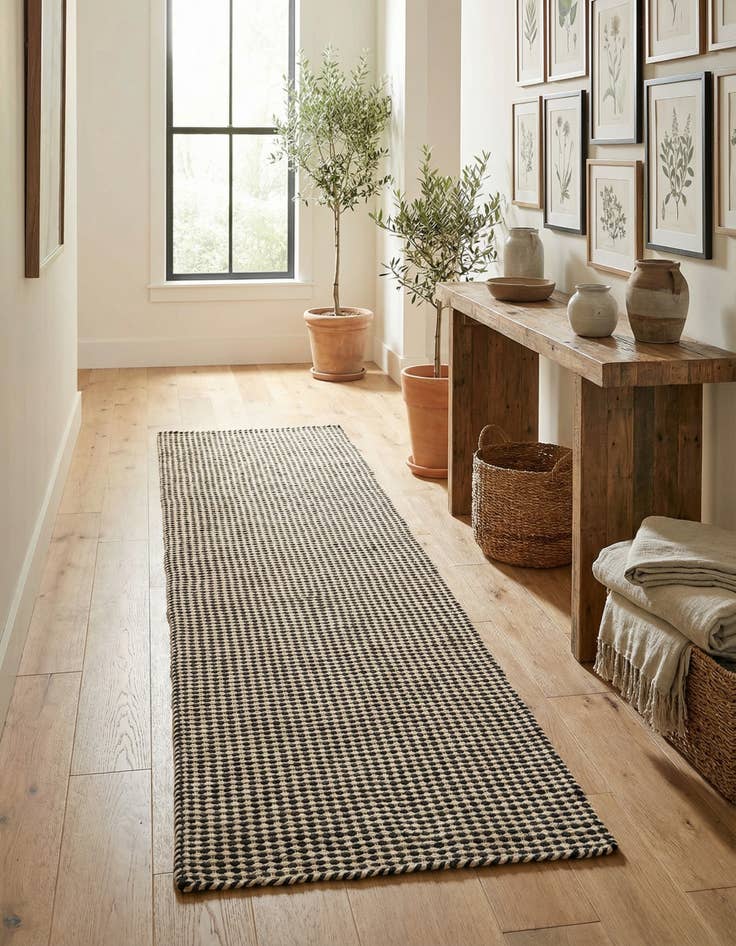 Detail image of 2' 7 x 12'  Hand Woven Laurel Handwoven Jute Runner Rug