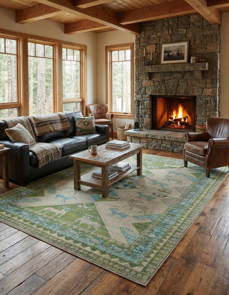 Detail image of 9' x 12' Washable Mesa Rug