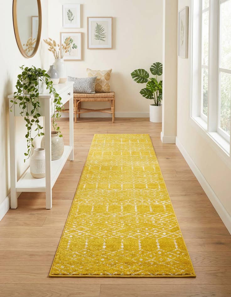 Detail image of 3' x 13' Paxon Trellis Runner Rug