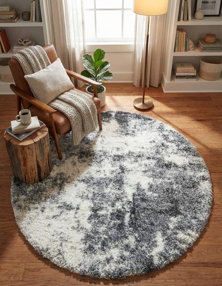 Detail image of 5' 3 x 5' 3 Soft Touch Shag Round Rug