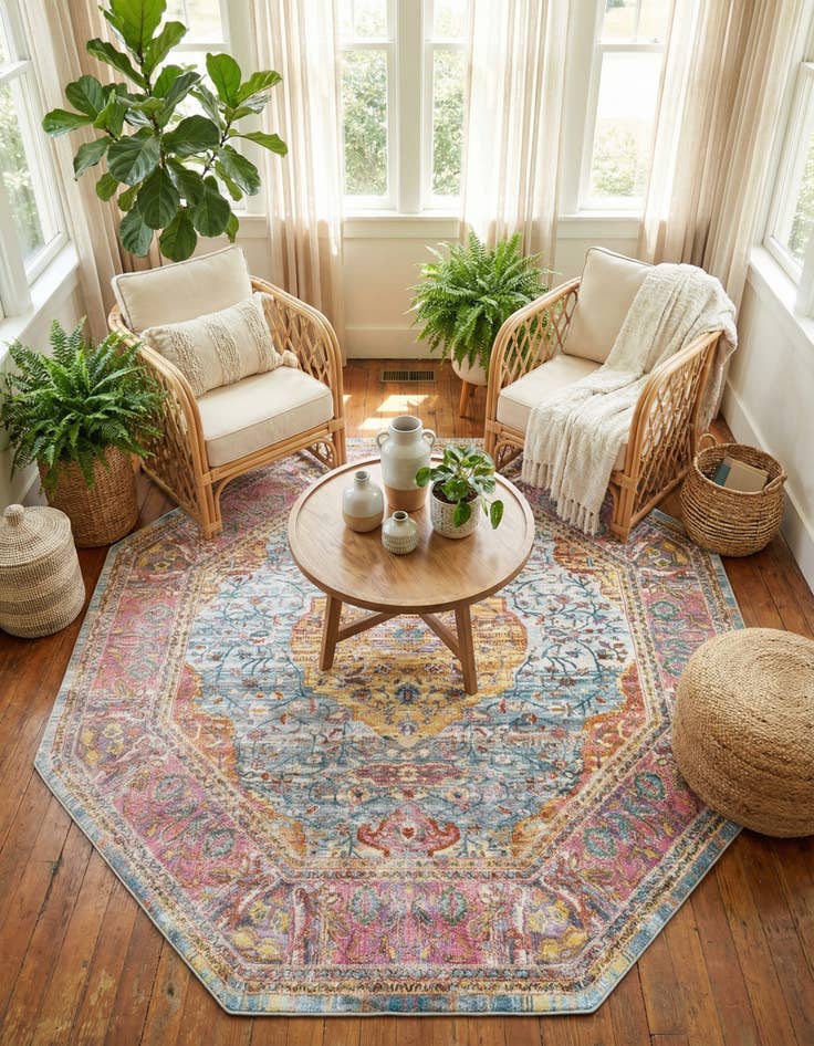 Detail image of 8' x 8' Santiago Octagon Rug