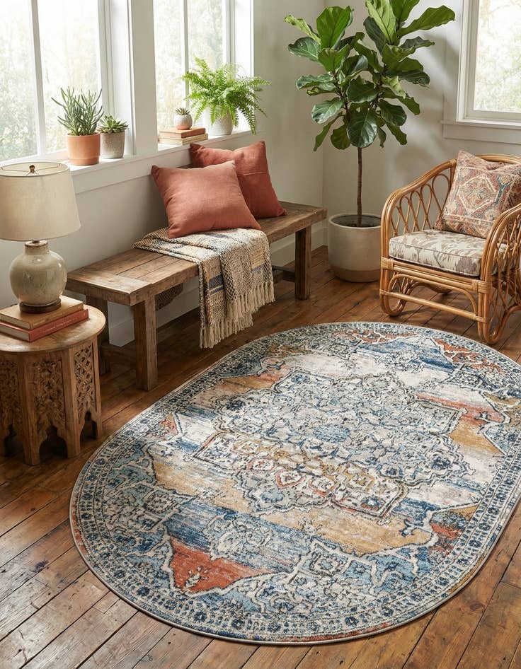 Detail image of 5' 3 x 8' Nyla Oval Rug