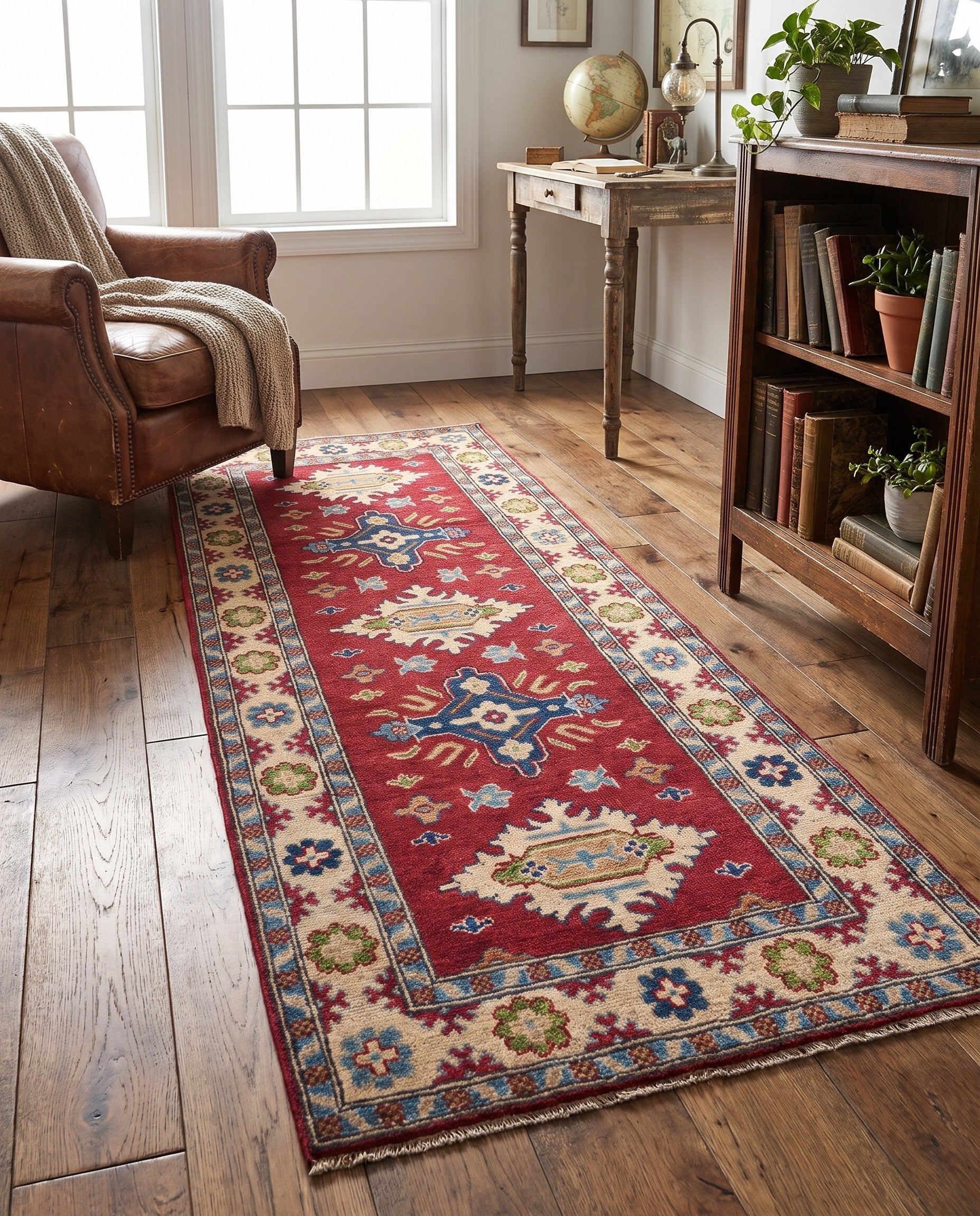 2' 8 x 6' 3 Hand Knotted Kazak Runner Rug