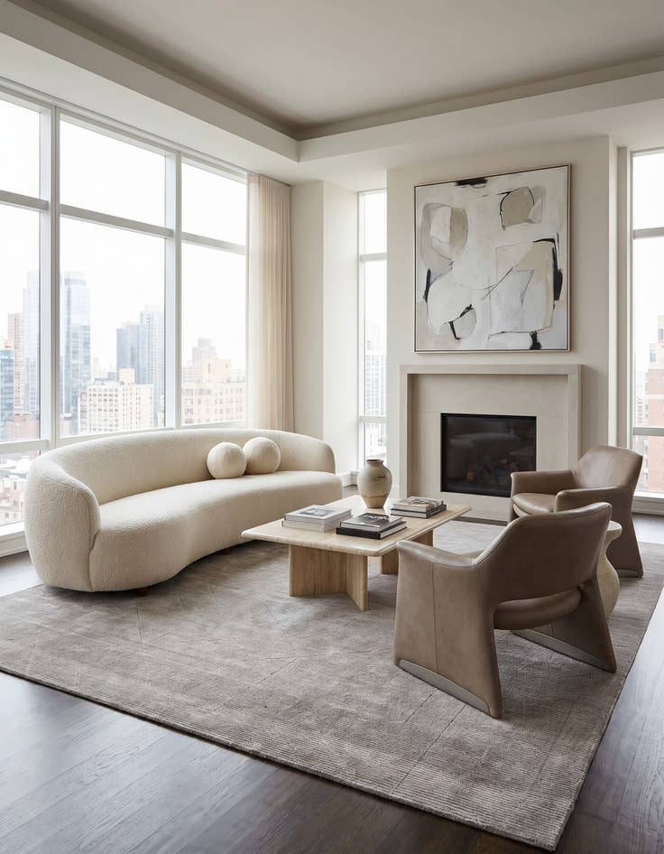 Detail image of 10' x 10' WoolCraft Geometric Square Rug