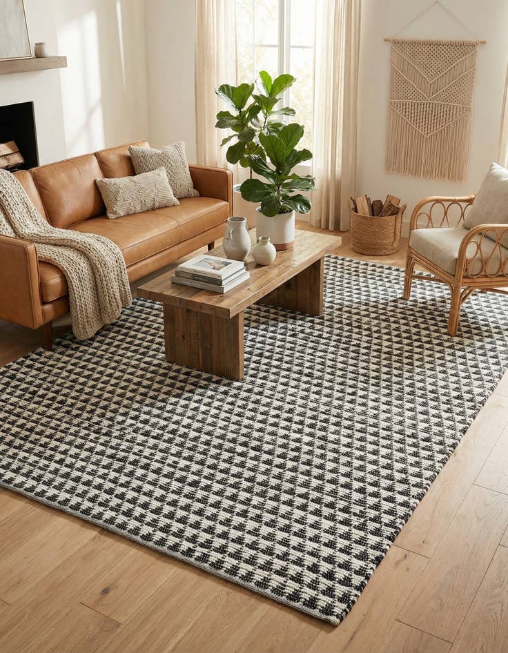 Detail image of 9' x 12' Hand Woven Chindi Jute Rug