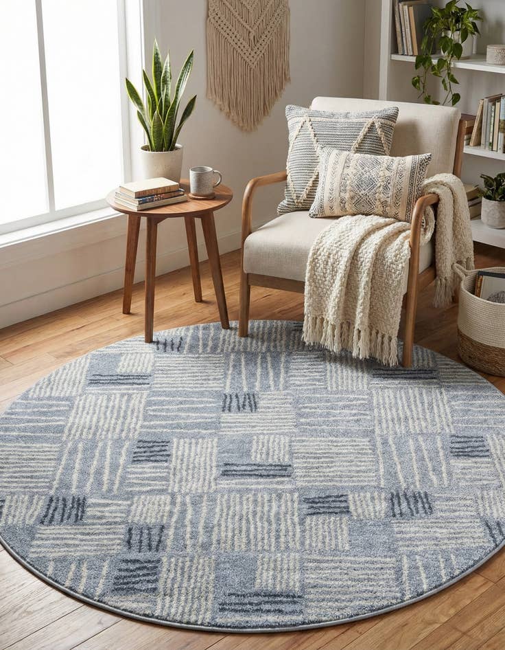 Detail image of 5' 3 x 5' 3 Hanahan Round Rug