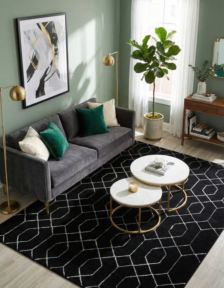 Detail image of 6' x 9' Marilyn Monroe&trade; Glam Trellis Rug