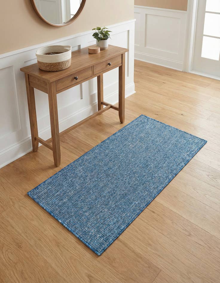 Detail image of 2' x 4'  Washable Solid Indoor / Outdoor Runner Rug